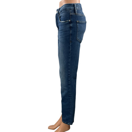 Good American Women's Blue High Rise Slim Straight Denim Jeans Pants Size 6/28