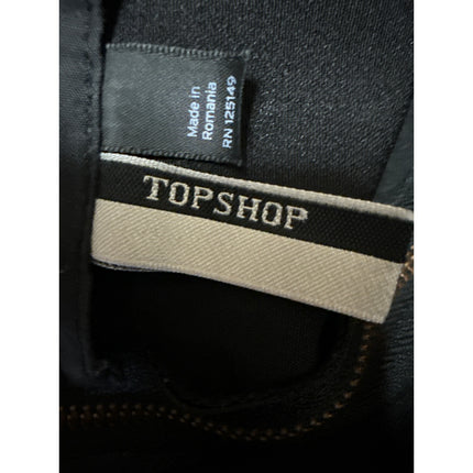 Topshop Black Sleeveless Layered Cami Camisole Tank Blouse Crop Top Size M