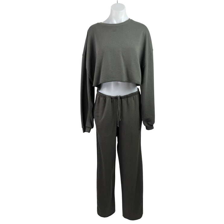 NEW MP Tempo Hybrid Brown Long Sleeve Workout Sweatshirt & Jogger Pants Set Sz M