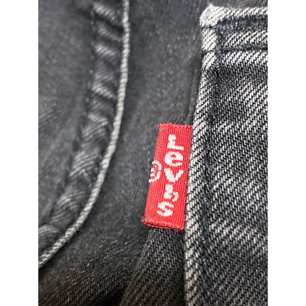 Levi's Men's Black Washed Slim Fit Tapered Leg Casual Y2K Denim Jeans Size 32