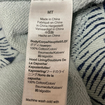 J.Crew Men's Blue Long Sleeves Tropical Print Hoodie Hooded Sweatshirt Top Sz MT