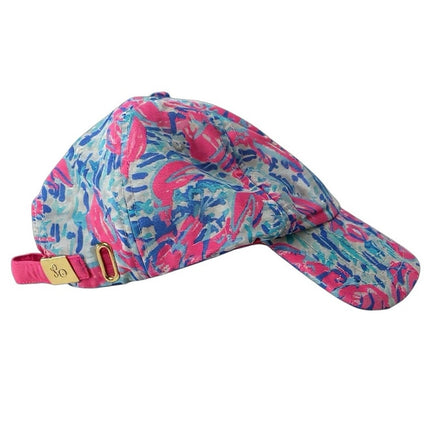 Lilly Pulitzer Run Around Women's Pink Multicolor Adjustable Cap Hat One Size
