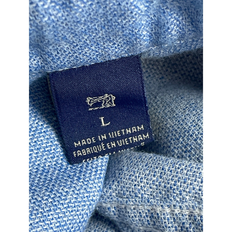 Scotch & Soda High on Chai Men's Blue Long Sleeve Button Down Shirt Top Size L