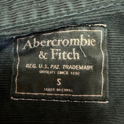 Abercrombie & Fitch Mens Black Pocket Long Sleeve Denim Jean Button Down Shirt S