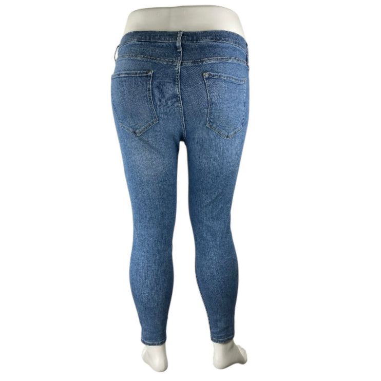 Banana Republic Women's Blue Medium Wash High Rise Skinny Denim Jeans Size 32
