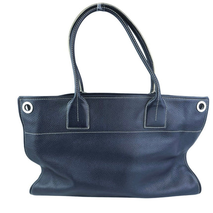 Tod’s Girelli Women's Navy Blue Pebbled Leather Tote Shoulder Hand Bag