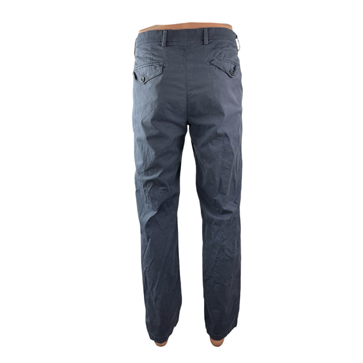 Pedro Del Hierro Men's Blue Gray Straight Leg Ankle Trousers Dress Pants Size 34