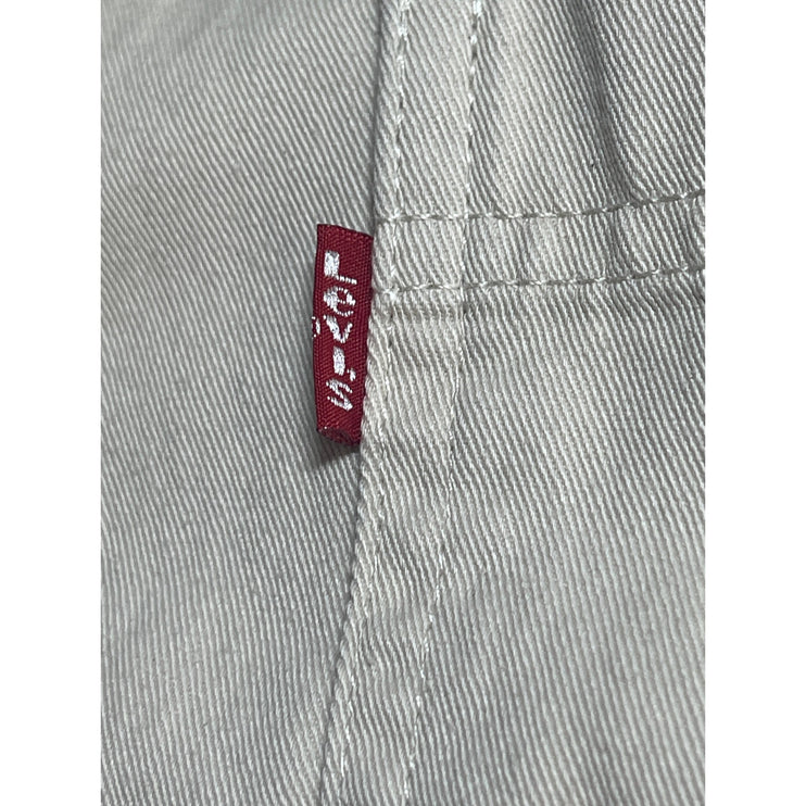 Levi's Mens Beige Tan Khaki Long Sleeve Pocket Button Up Shirt Shacket Jacket XL