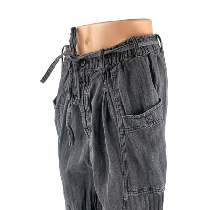Free People Livin' In The City Belted High Rise Baggy Cargo Trousers Pants Sz S