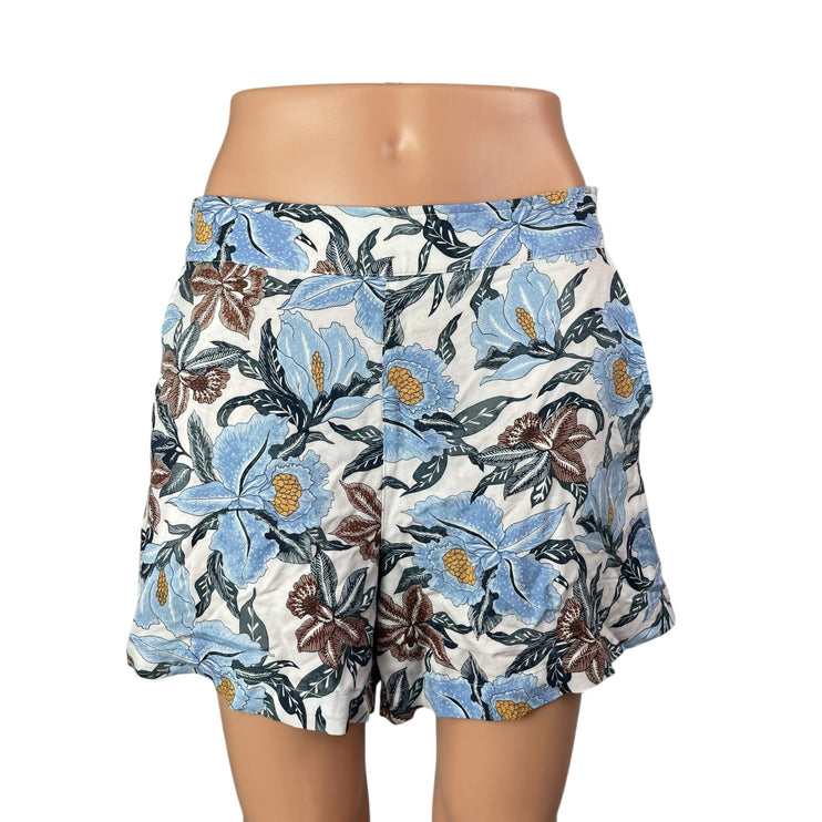 Old Navy Women's Multicolor Floral Scalloped High Rise Casual Summer Shorts Sz M