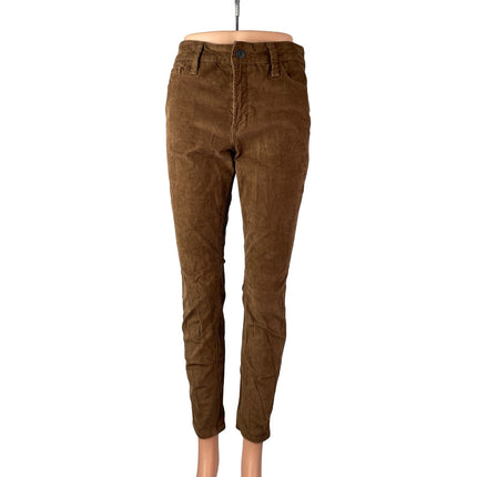 Old Navy Rockstar Corduroy Women's Brown High Rise Skinny Trousers Pants Size 6
