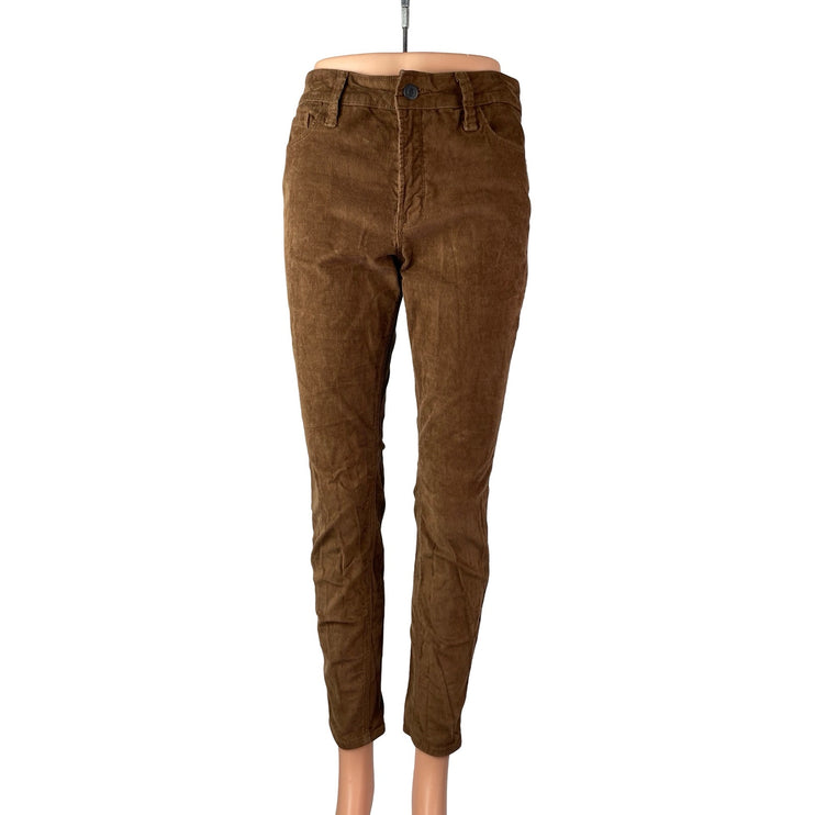 Old Navy Rockstar Corduroy Women's Brown High Rise Skinny Trousers Pants Size 6