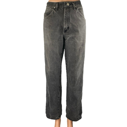 Wrangler Women's Black Washed High Rise Relaxed Straight Denim Jeans Size 33x30