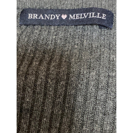 Brandy Melville Shannon Ribbed Long Sleeve Button Down Cardigan Sweater Top Sz S