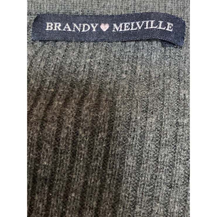 Brandy Melville Shannon Ribbed Long Sleeve Button Down Cardigan Sweater Top Sz S