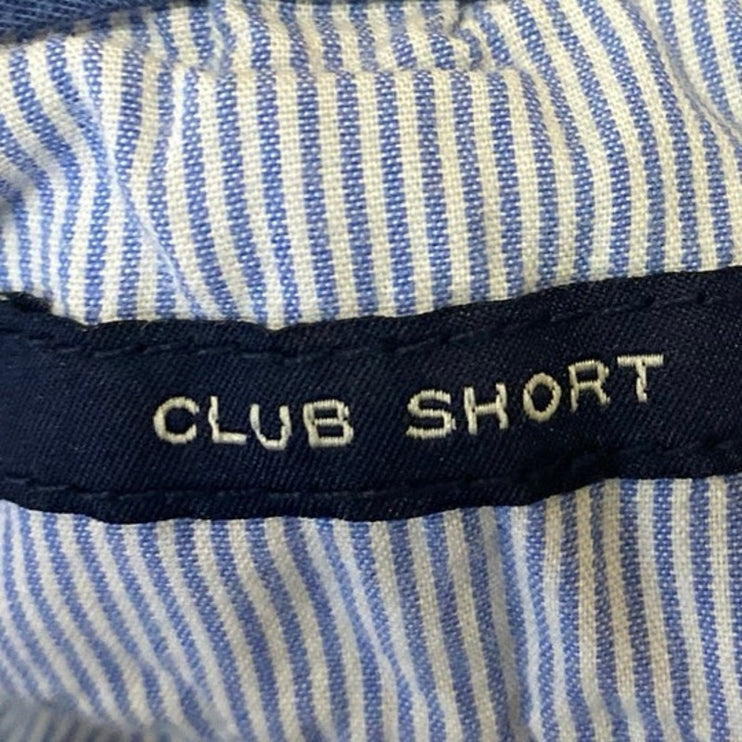 J.Crew Club Men's Blue Plaid Straight Bermuda Golf Chino Khaki Shorts Size 30