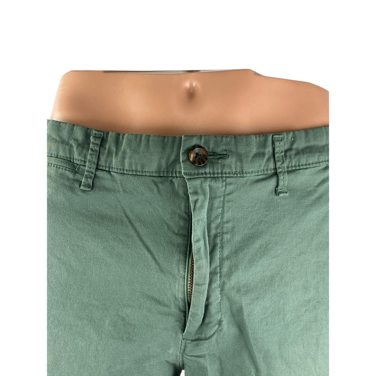 Goodfellow & CO Men's Green High Rise Slim Straight Chino Bermuda Shorts Size 32
