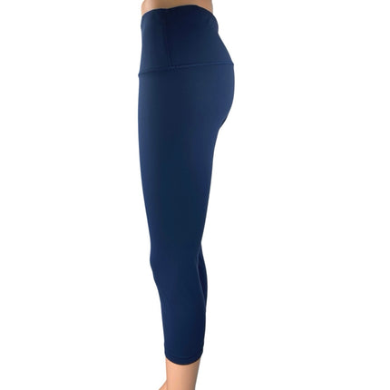 Lululemon Blue Mid Rise Skinny Activewear Athletic Yoga Crop Leggings Pants Sz 8