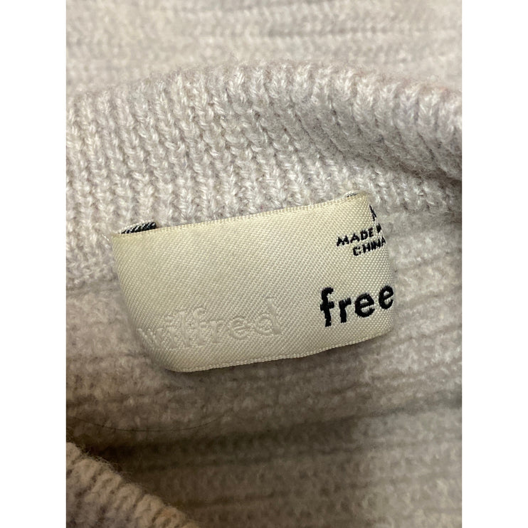 Aritzia Wilfred Free Lola 100% Wool Women's Gray Long Sleeve Crop Sweater Top M
