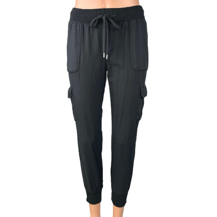 Aritzia Community Cebu Black Pull On Tapered Cargo Jogger Sweat Pants Size XXS