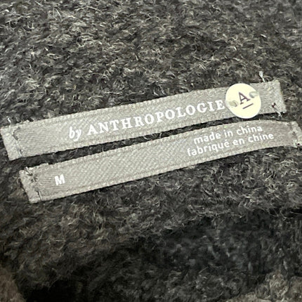 Anthropologie Women's Black Mock Neck Long Sleeve Knit Relaxed Sweater Top M