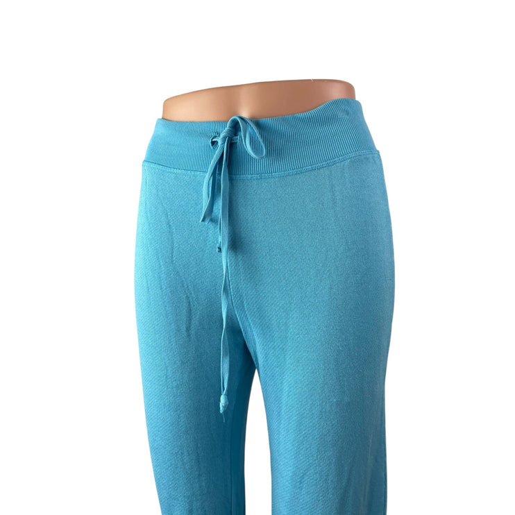 Skims Blue High Rise Drawstring Activewear Athletic Palazzo Trousers Pants Sz XS