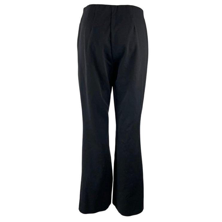 H&M Women's Black High Waisted Palazzo Wide Leg Flare Trousers Dress Pants Sz 6