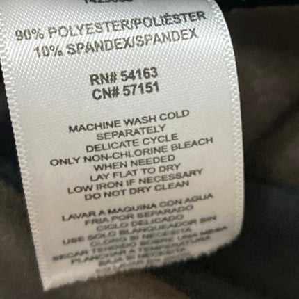 Andrew Marc Brown Faux Suede Leather High Waisted Straight Trousers Pants Size S