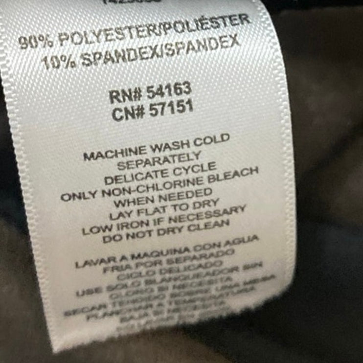 Andrew Marc Brown Faux Suede Leather High Waisted Straight Trousers Pants Size S