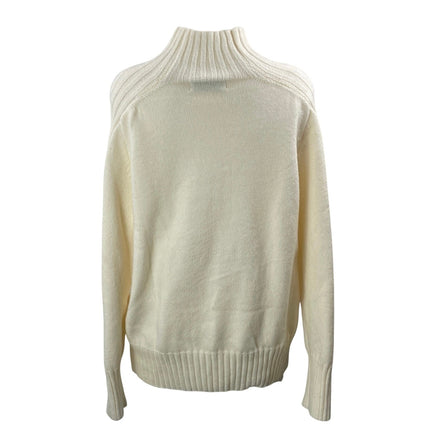 Petal & Pup Women's Cream Long Sleeves Ribbed Turtle Neck Pullover Sweater Top S