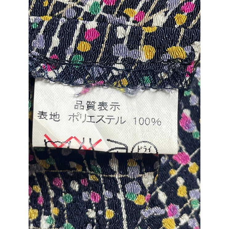 Elegance K Fashion Women's Multicolor Dotted Long Sleeve Button Up Shirt Top M/L