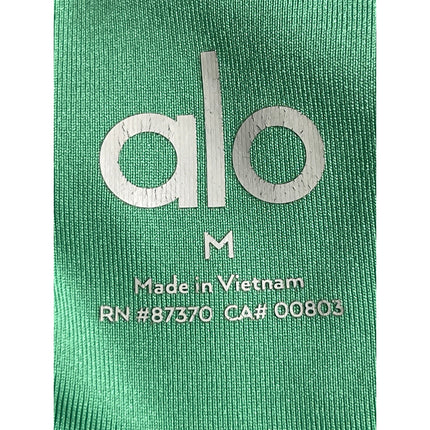 Alo Women's Green Yoga Workout Gym Running Athletic Sports Bra Crop Top Size M