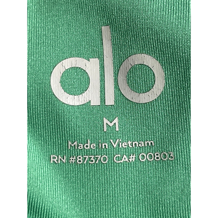 Alo Women's Green Yoga Workout Gym Running Athletic Sports Bra Crop Top Size M