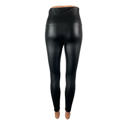 Aritzia Wilfred Free Women's Black High Rise Faux Leather Vegan Leggings Pants S