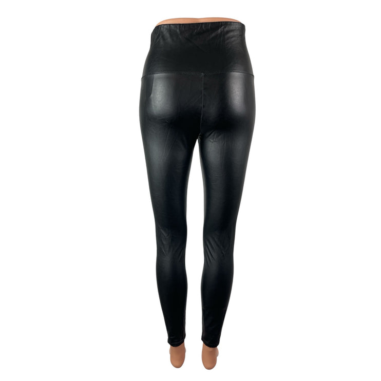 Aritzia Wilfred Free Women's Black High Rise Faux Leather Vegan Leggings Pants S