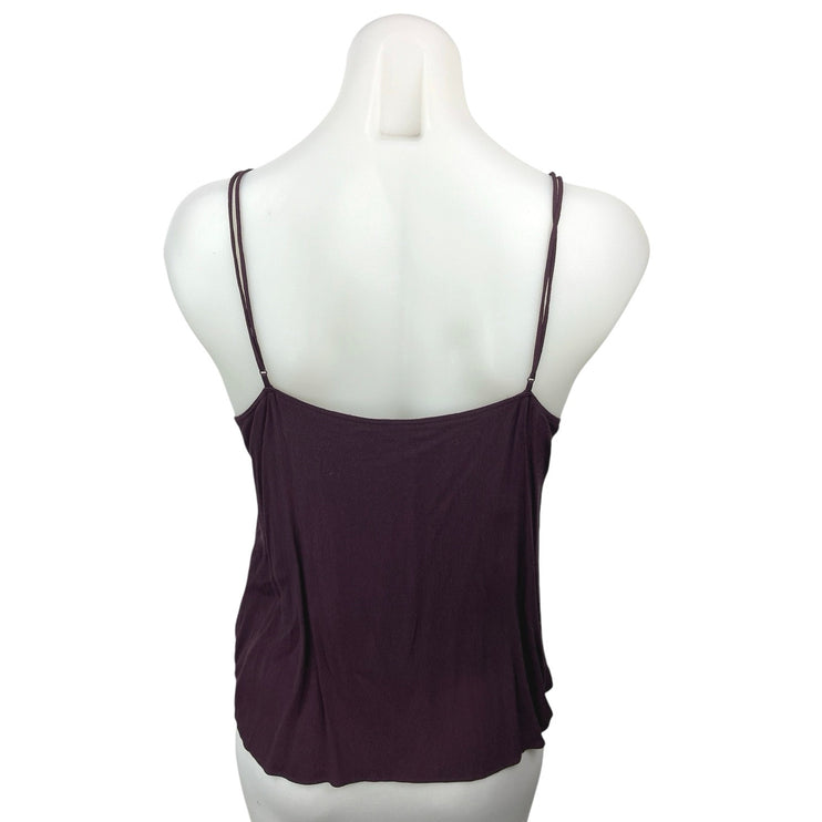 Aritzia Wilfred Free Purple Plum V Neck Sleeveless Camisole Tank Top Size M