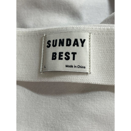Aritzia Sunday Best Women's White High Waisted Pencil Mini Slip Skirt Size L