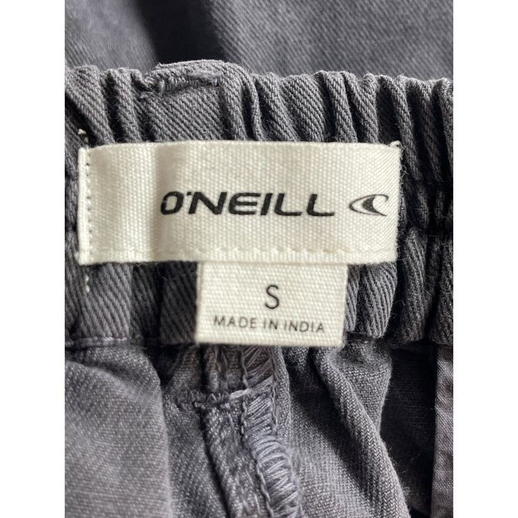 O'Neill Women's Gray High Rise Barrel Baggy Wide Leg Cargo Trousers Pants Size S