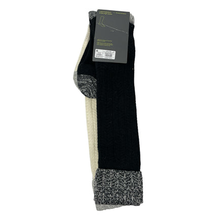 NEW All In Motion Ivory Black Colorblock Lightweight Knee High Socks Size 4-10