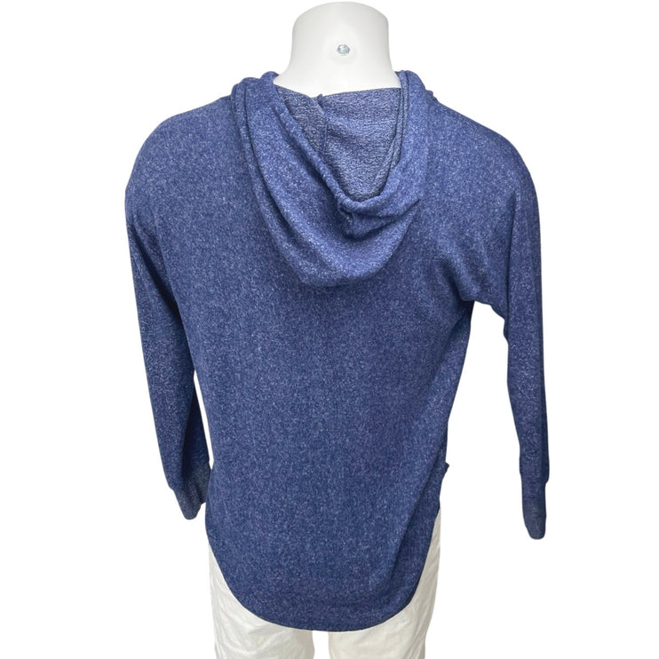 Faded Glory Men's Blue Long Sleeve Drawcord Hooded Hoodie Sweater Sweatshirt M