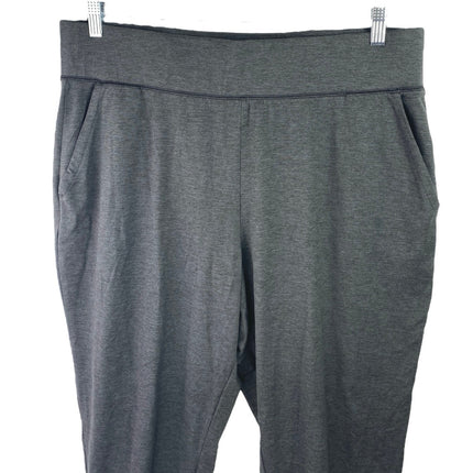 Gap Fit Brushed Tech Jersey Women's Gray Tapered Jogger Sweat Pants Size XL