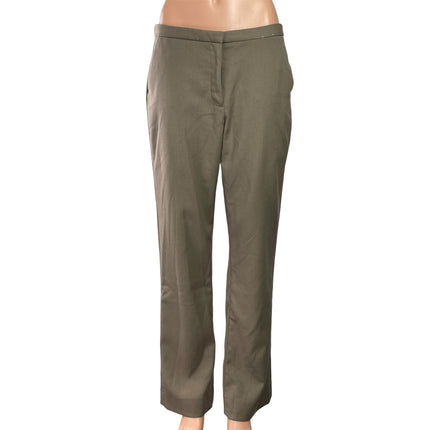 Abercrombie & Fitch Women's Taupe Gray High Rise Wide Leg Trousers Pants Size 28