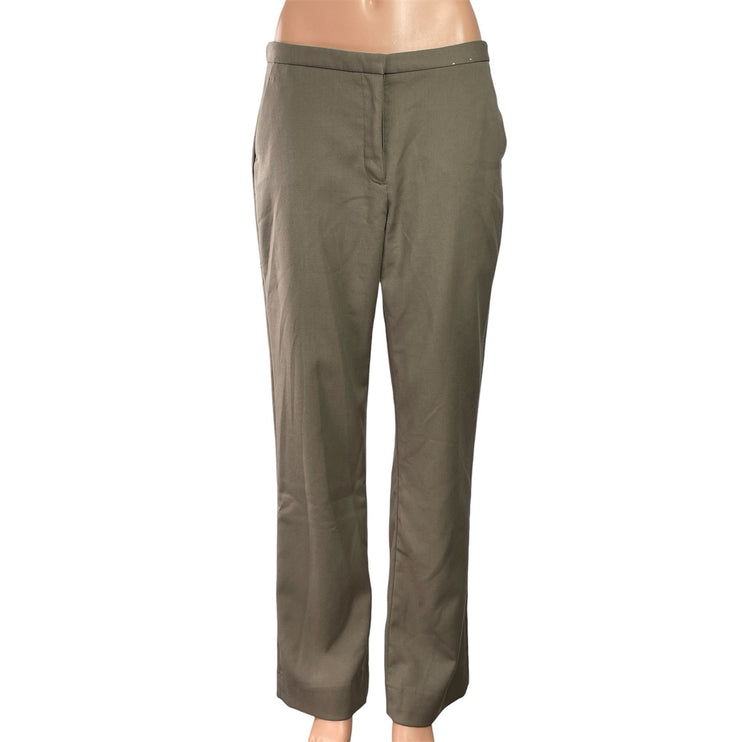 Abercrombie & Fitch Women's Taupe Gray High Rise Wide Leg Trousers Pants Size 28