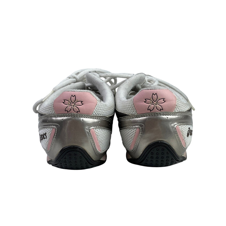 ASICS Sakura Diva HN879 Women Silver Pink Lace Up Sneaker Athletic Shoes Size 10