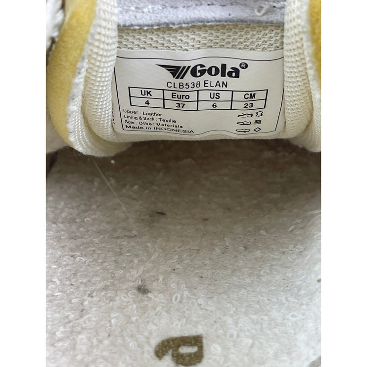 Gola Elan Women's Yellow Suede Lace Up Low Top Round Toe Sneakers Shoes Size 6