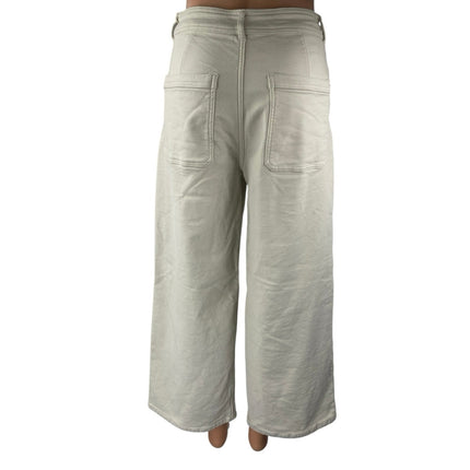 Calla Women's White High Waisted Baggy Palazzo Wide Leg Denim Jeans Size 6