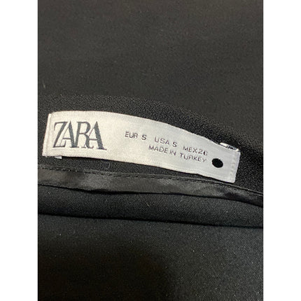 Zara Black Jeweled Rhinestone Embellished Slit Zipper Mini Pencil Skirt Size S