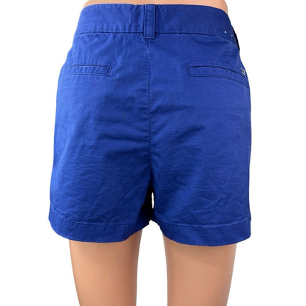 Vineyard Vines Women's Blue Mid Rise Button Zipper Casual Chino Shorts Size 6