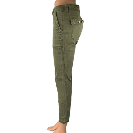 GAP Women's Olive Green Mid Rise Skinny Leg Ankle Boyfriend Jeans Pants Size 4