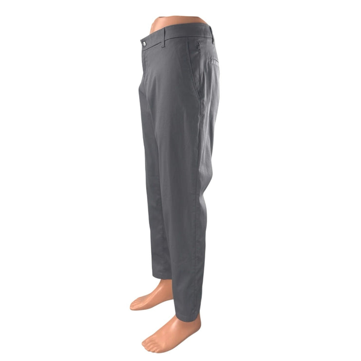 Birddogs Men's Gray High Rise Loose Straight Chino Trousers Dress Pants Sz 36X30